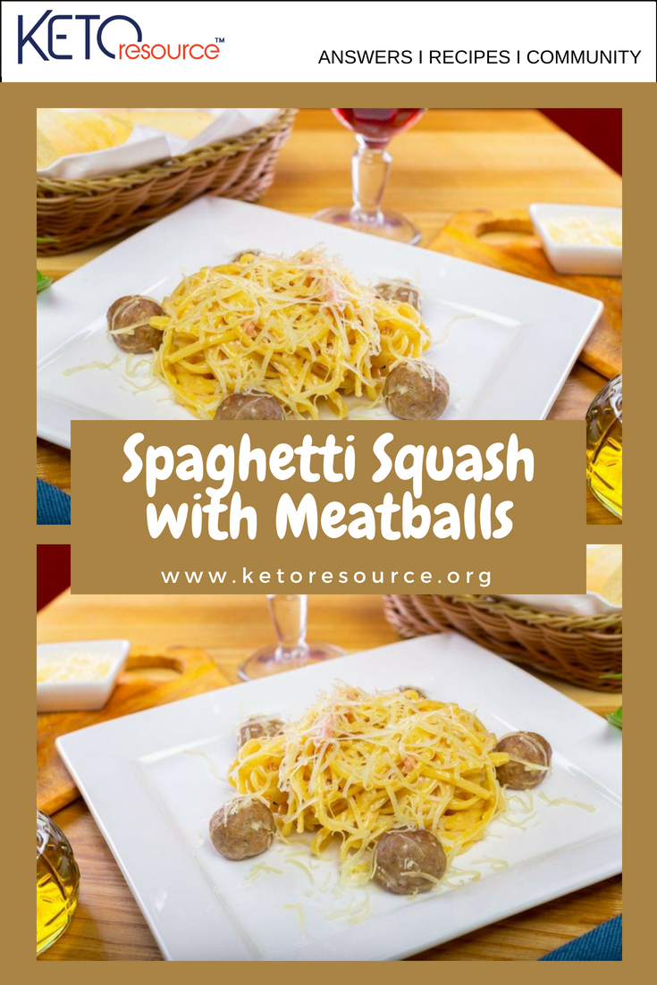 Spaghetti Squash with Meatballs Ketogenic Diet Resource