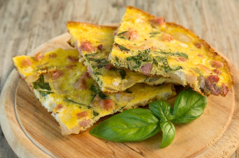 Bacon and Leek Dinner Frittata Ketogenic Diet Resource