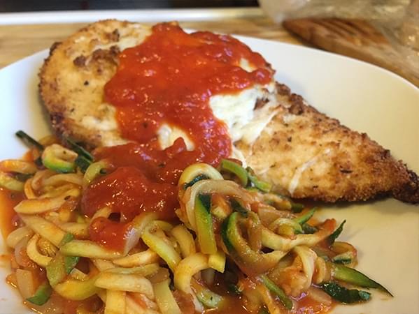 Chicken Parmesan and Zoodles