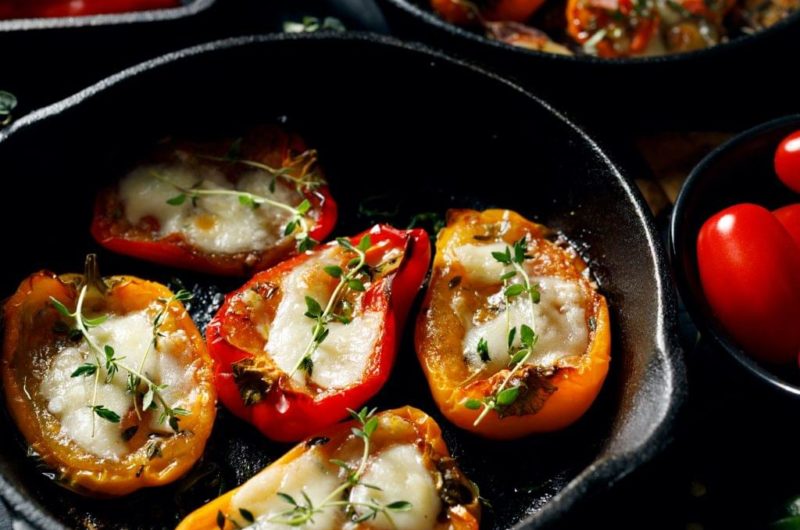Roasted Pesto Pepper Poppers