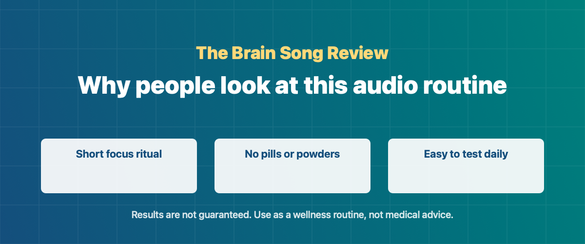 The Brain Song review benefits graphic