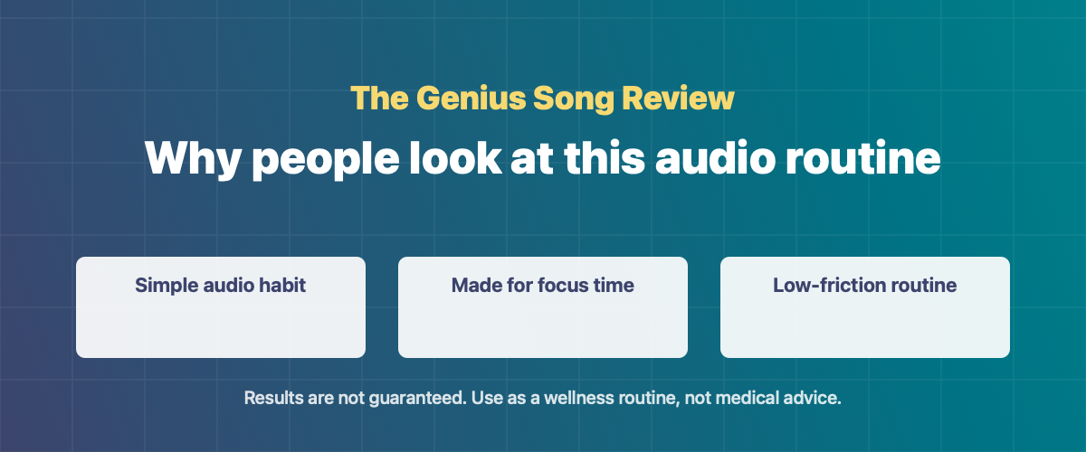 The Genius Song review benefits graphic