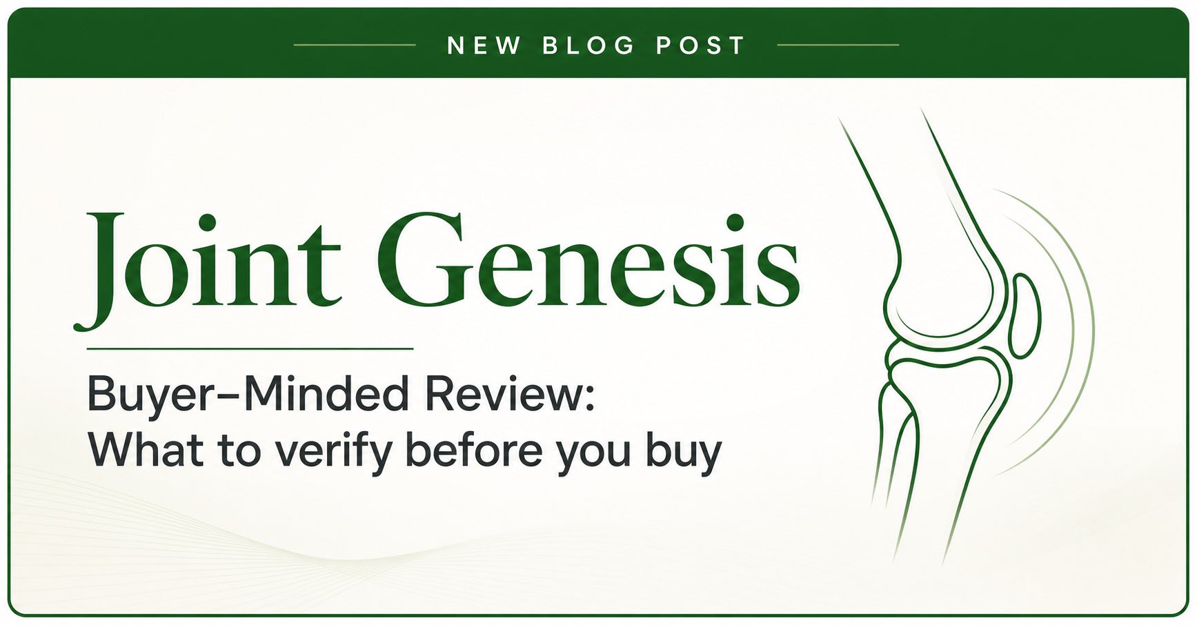 Joint Genesis review